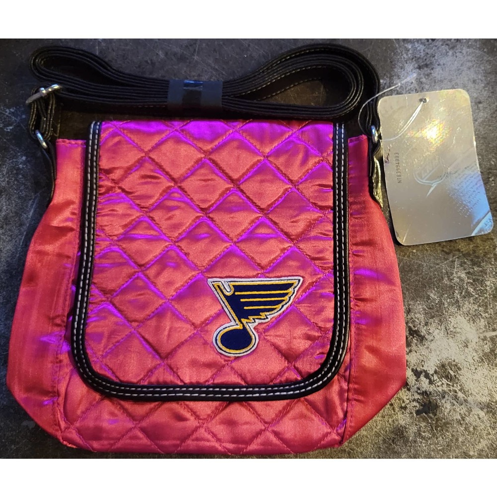 NHL St Louis Blues Hockey Quilted Purse Messenger-Crossbody By pro-FAN-ity